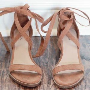 Lace Up Wedge Sandals